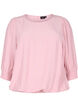 Ensfarget viskosebluse med ballongeffekt, Zephyr, Packshot image number 0
