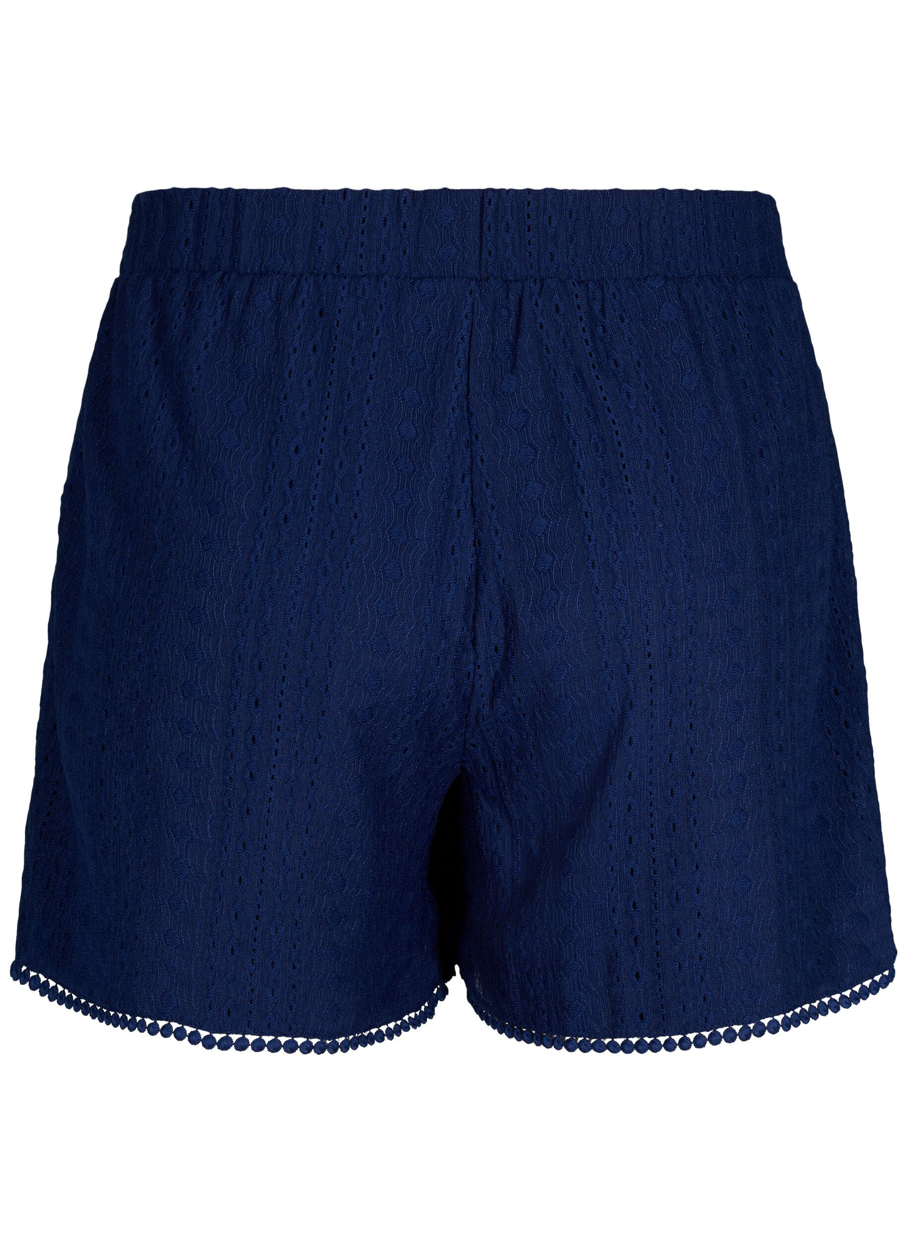 Zizzi Shorts med strukturm&oslash;nster, Medieval Blue, Packshot image number 1