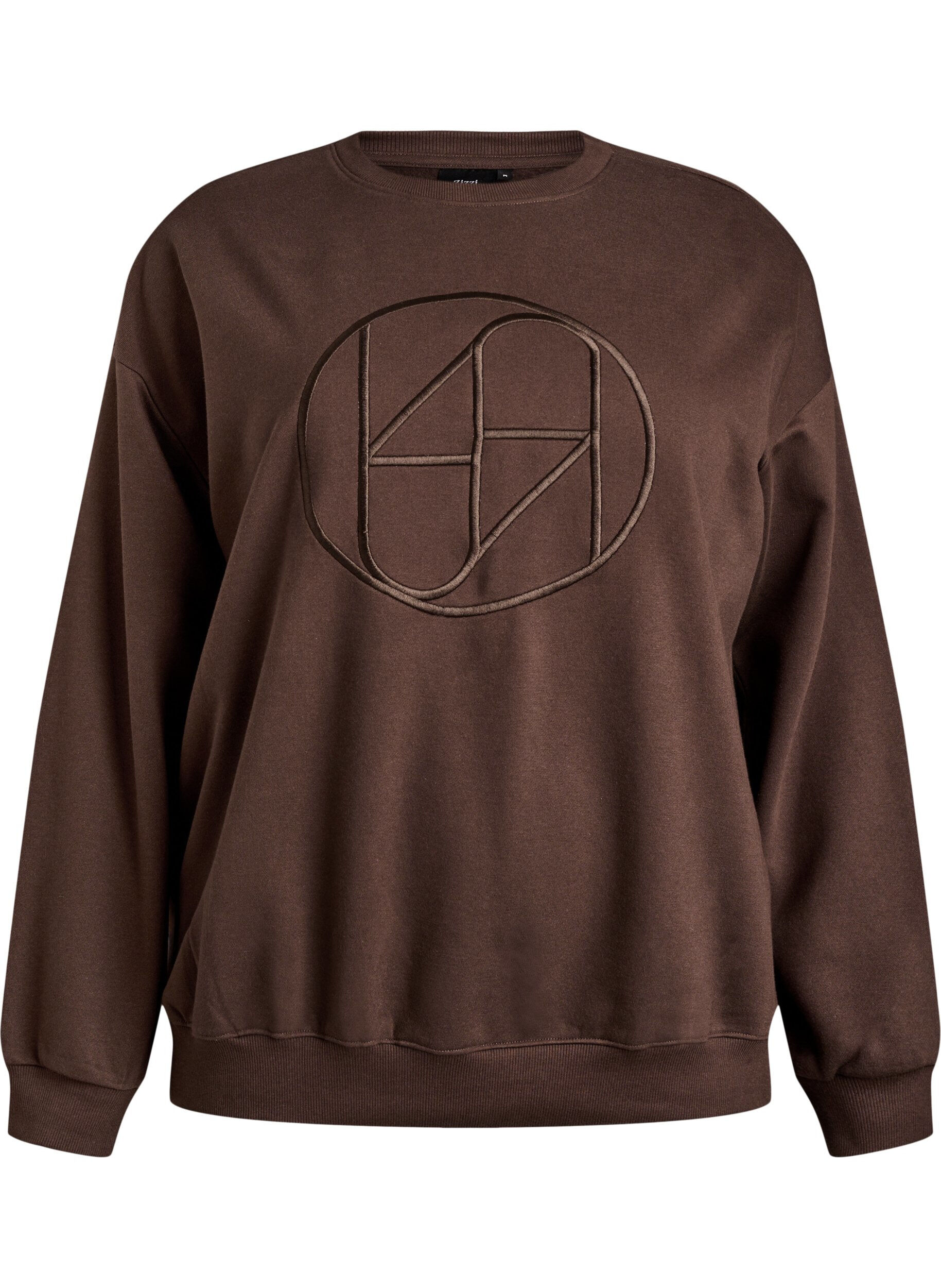 ZizziGenser med motiv, Brun, Packshot image number 0