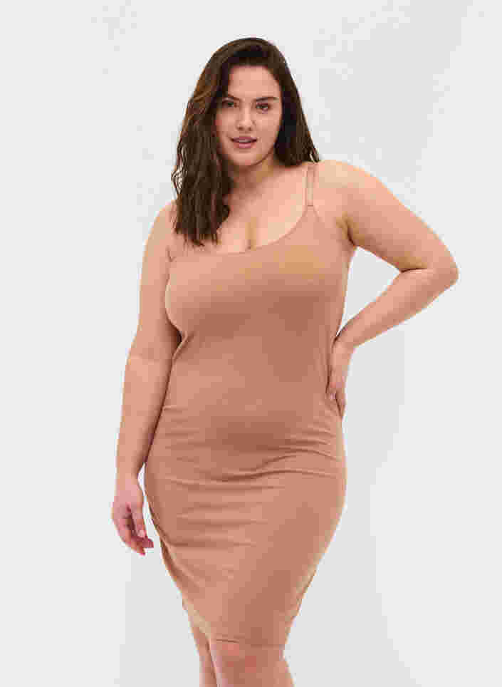 Light shapewear kjole, Café Au Lait, Model
