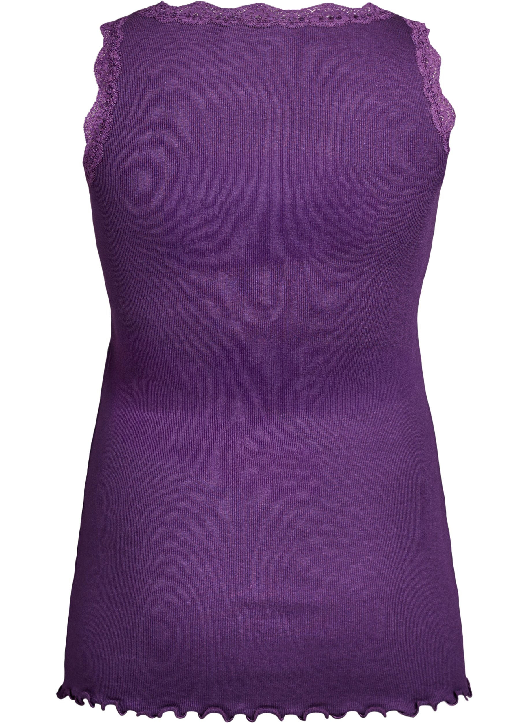 ZizziTopp med blondedetaljer, Lilla, Packshot image number 1