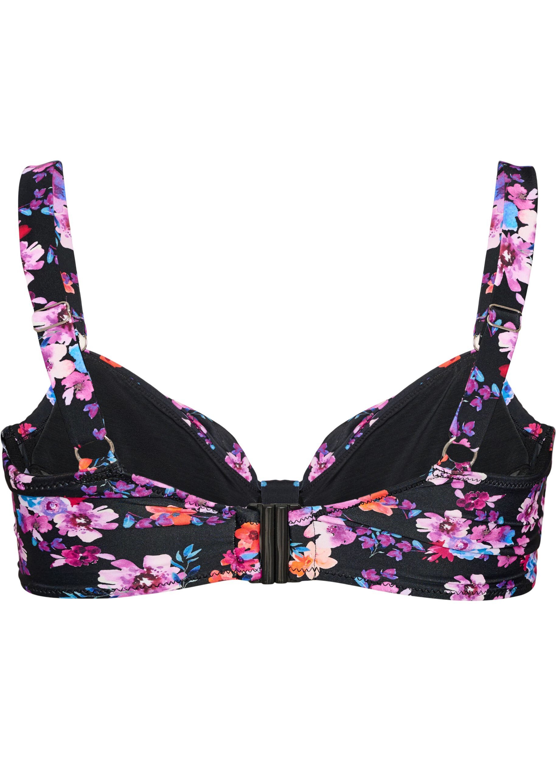 ZizziBikinioverdel med b&oslash;yle og m&oslash;nster, Lilla, Packshot image number 1