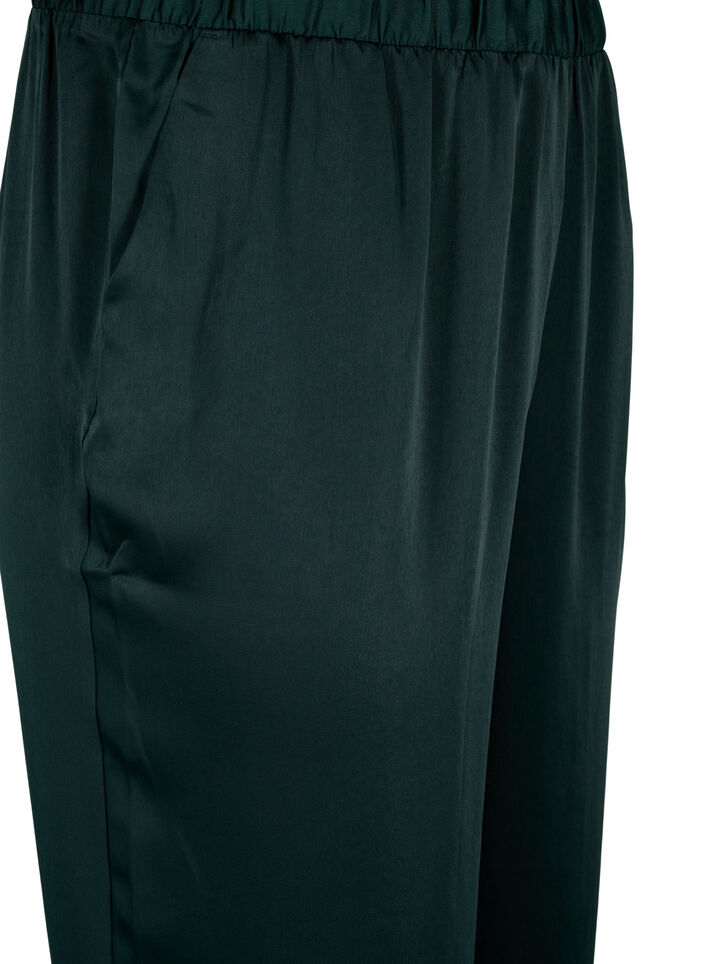 Pyjamasbukse i sateng med elastisk linning, Scarab, Packshot image number 2