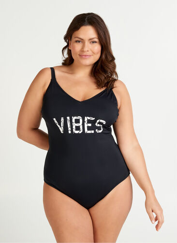 Zizzi Badedrakt, Black, Model image number 0