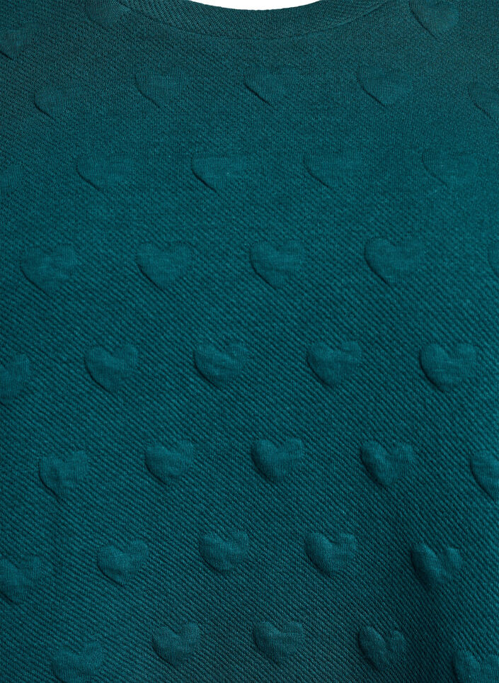 T-skjorte i preget bomullsjersey, Gr&oslash;nn, Packshot image number 2