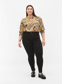 Bea jeans med ekstra høyt liv og super slim fit, Black, Model