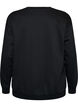 Genser med brodert tekst, Svart, Packshot image number 1