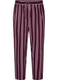 Loose fit nattbukser med striper, M&oslash;rk Bordeaux