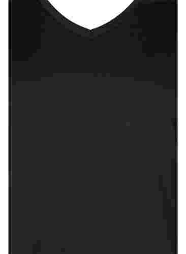 Treningstopp med strikkant nederst, Black, Packshot image number 2