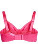Heldekkende bøyle-BH med blonder, Rosa, Packshot image number 1