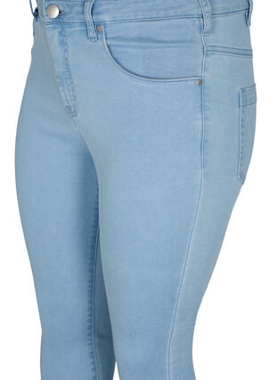 Zizzi Super slim Amy jeans med høyt liv, Ex Lt Blue, Packshot image number 2