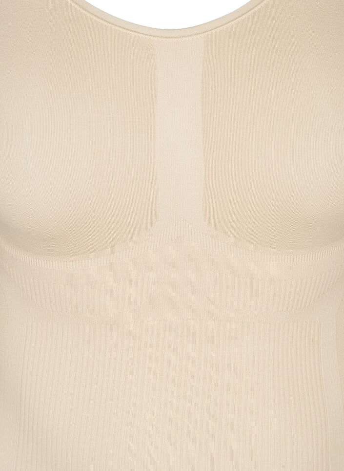 Shapewear topp med brede stropper, Beige, Packshot image number 2
