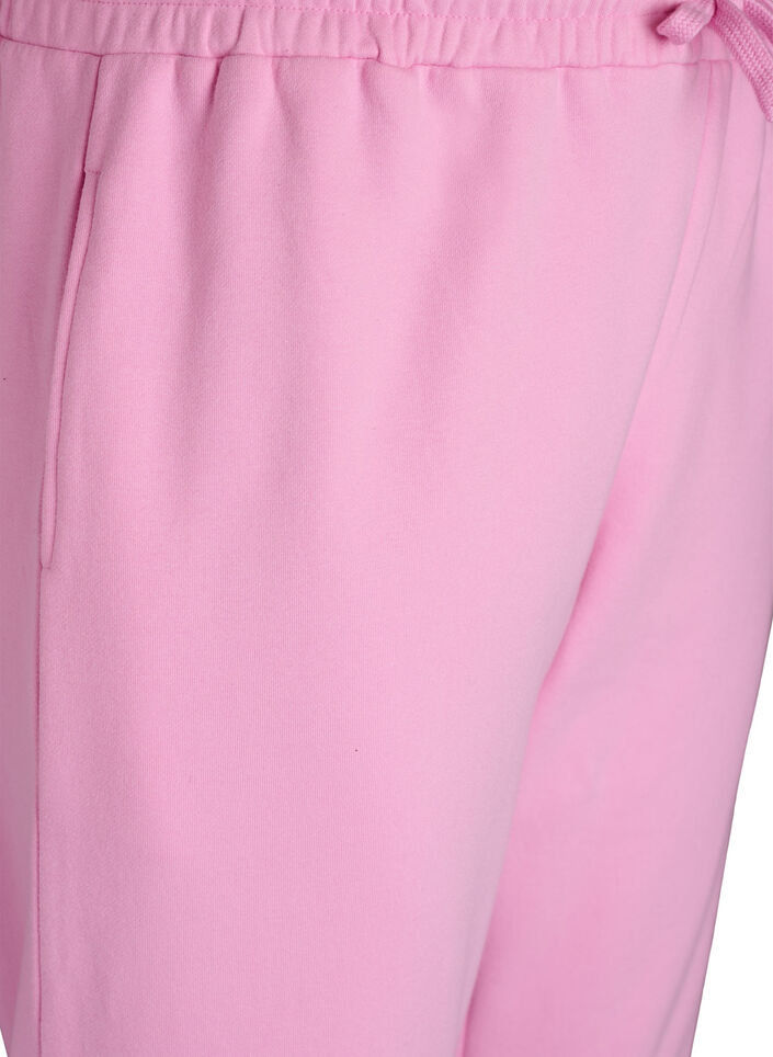 Joggebukser med høy midje, Rosa, Packshot image number 2