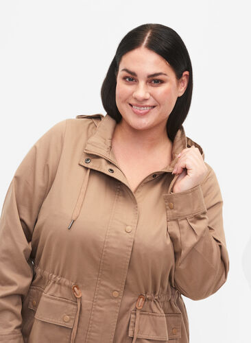 Lang parkas med hette og lommer, Amphora, Model image number 2