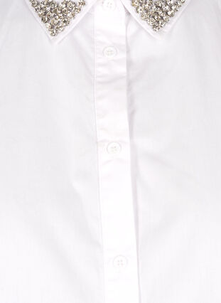 Skjortekrage med pyntestener, Bright White, Packshot image number 2