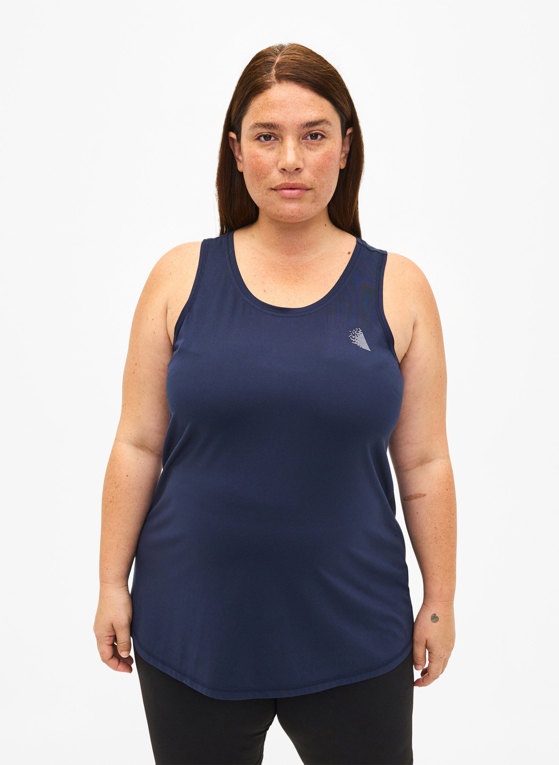 Treningsoverdel med rund hals, Night Sky, Model