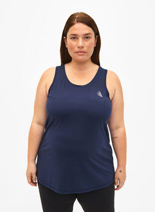 Zizzi Treningsoverdel med rund hals, Night Sky, Model image number 0