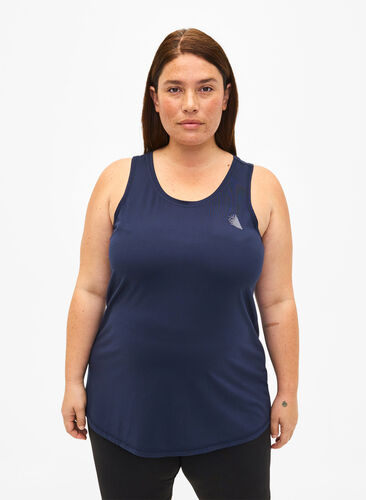 Zizzi Treningsoverdel med rund hals, Night Sky, Model image number 0