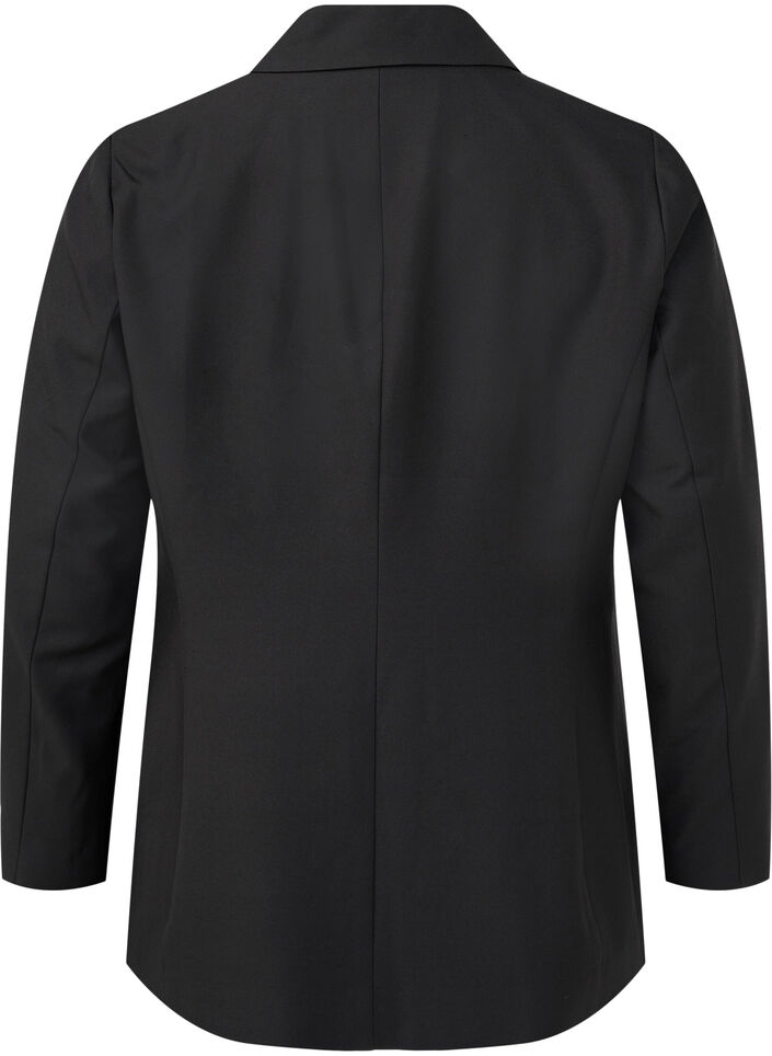 Blazer med paljettblomster, Black, Packshot image number 1
