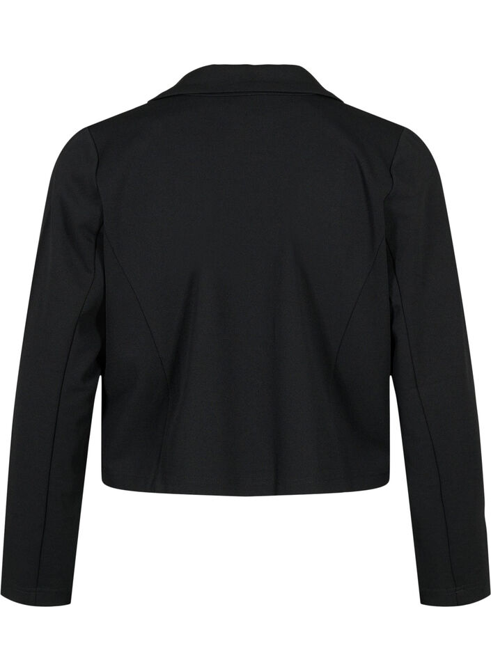 Kort blazer med knapp, Black, Packshot image number 1