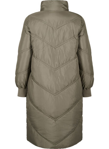 Lang puffer-vinterjakke, Bungee Cord , Packshot image number 1