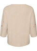Strikket bluse med hjerter og 3/4-ermer, Beige, Packshot image number 1