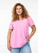 Basis enkel bomulls t-skjorte, Rosa, Model image number 0