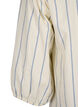 Bomullsbluse med striper og trekvartlange ermer, Eggnog Stripe, Packshot image number 3
