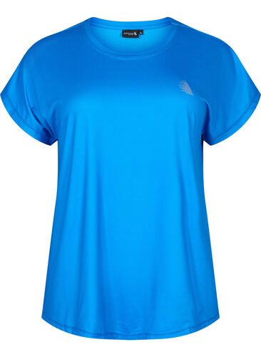 Kortermet trenings T-skjorte, Brilliant Blue, Packshot image number 0