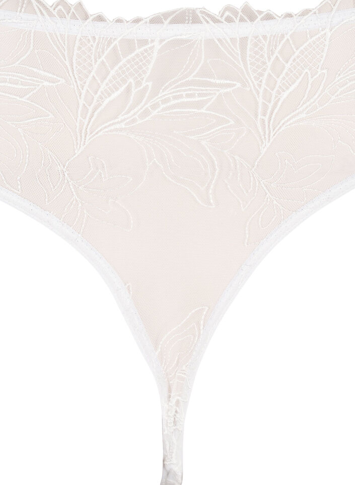 Mikrofiberstring med blonde, Hvit, Packshot image number 3