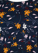Kortermet bluse med blomstertrykk, Sky Captain Flower, Packshot image number 2