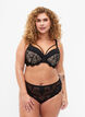 Polstret BH med blonder og snor, Black, Model image number 2