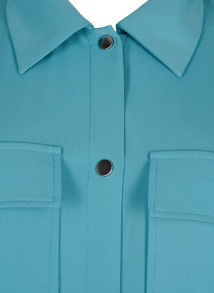 Lang skjortejakke med knappelukking, Brittany Blue, Packshot image number 2
