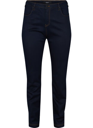 Slim fit Emily jeans med normal høyde i livet, Unwashed, Packshot image number 0