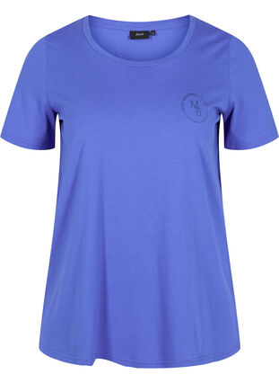 Kortermet T-skjorte med rund hals, Dazzling Blue MB, Packshot image number 0