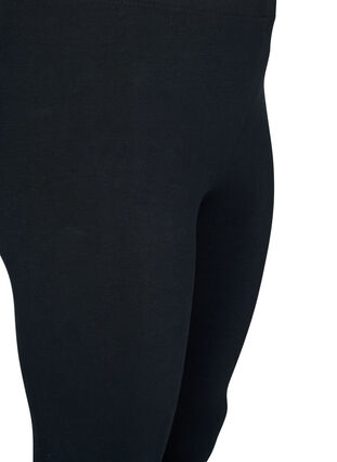 Zizzi Basis leggings i viskose, Svart, Packshot image number 2