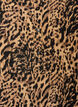 Bluse med korte ermer og v-hals, Brun, Packshot image number 2