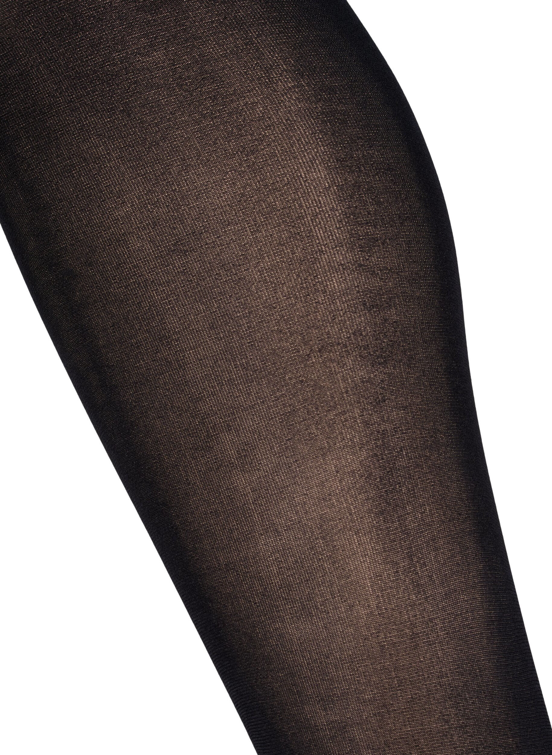 ZizziStr&oslash;mpebukser 60 denier med push-up og shape-effekt, Svart, Packshot image number 2