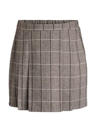 Zizzi Rutete skjørt, Dark Grey Check, Packshot image number 0