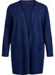 Ribbestrikket cardigan med lommer, Bl&aring;, Packshot image number 0
