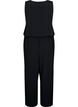 Ermeløs jumpsuit i viskose, Black, Packshot image number 1