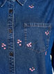 Denimskjorte med broderte jordbær, Blå, Packshot image number 2