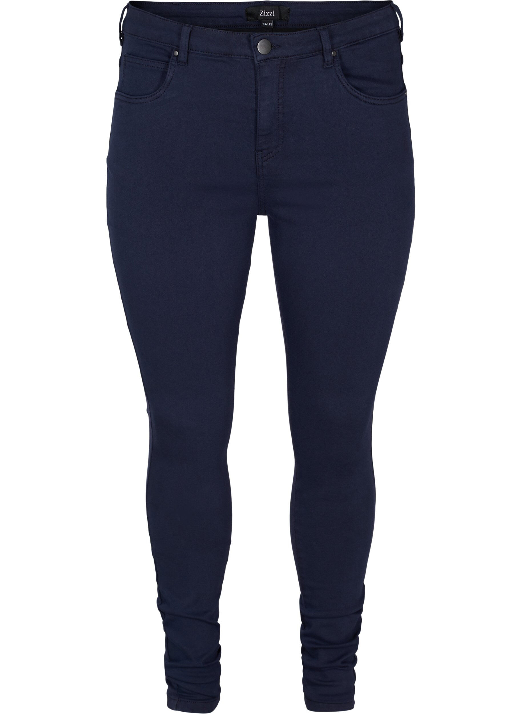 Zizzi Super slim Amy jeans med h&oslash;yt liv, Night Sky, Packshot image number 0