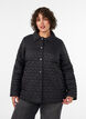 Lett polstret jakke med dekorativ quilting, Svart, Model image number 0
