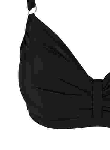 Bikinitopp med draperinger, Black, Packshot image number 2