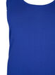 Ensfarget basic topp i bomull, Bl&aring;, Packshot image number 2