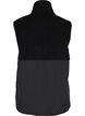 Kort vest med teddy og glidelås, Black, Packshot image number 1