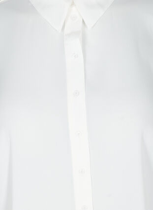 Lang skjorte med lette puffermer, Bright White, Packshot image number 2