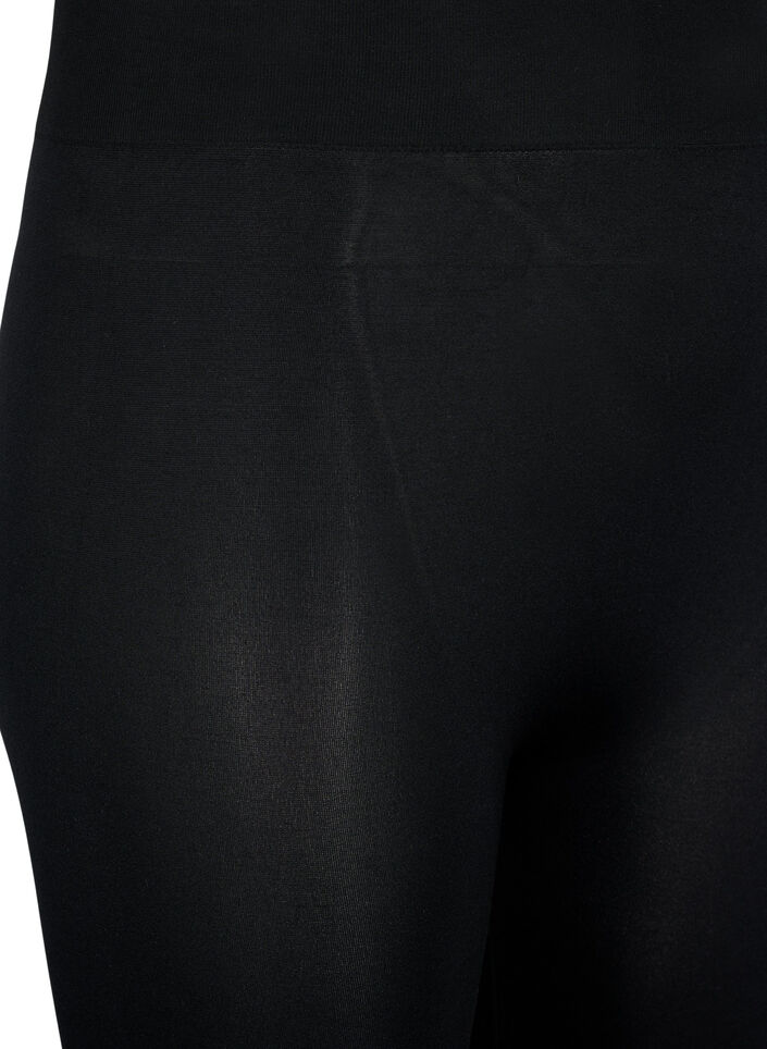 Sømløs 3/4-leggings, Svart, Packshot image number 2