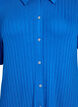 Knelang skjortekjole i jersey med korte ermer, Blå, Packshot image number 2